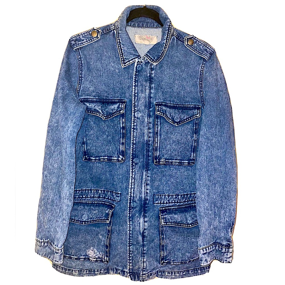 Urban Outfitters: Denim Utility Jacket | Size L | Ecoté Denim